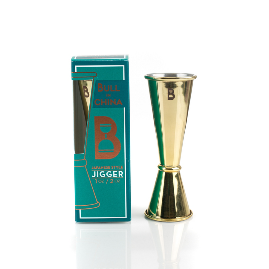 Bull in China Gold Jigger