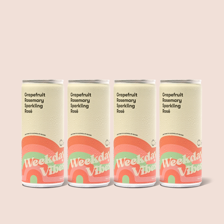 Weekday Vibes Grapefruit Rosemary Sparkling Rosé 4 Pack